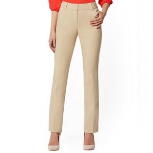 New York & Company Tan Straight Leg Work Pants